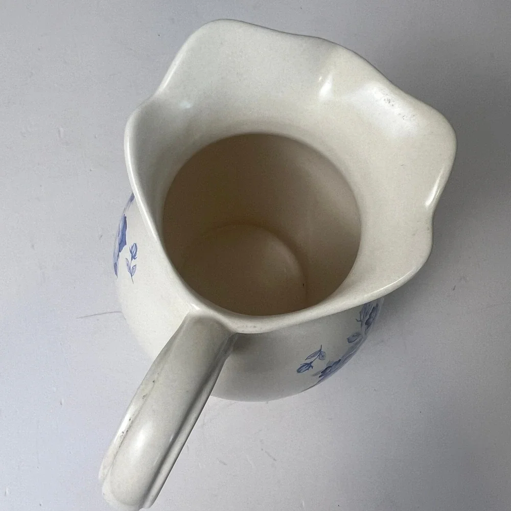 Cottagecore Ceramic Pitcher Home Decor Large Floral Farmhouse Homestead Ranch